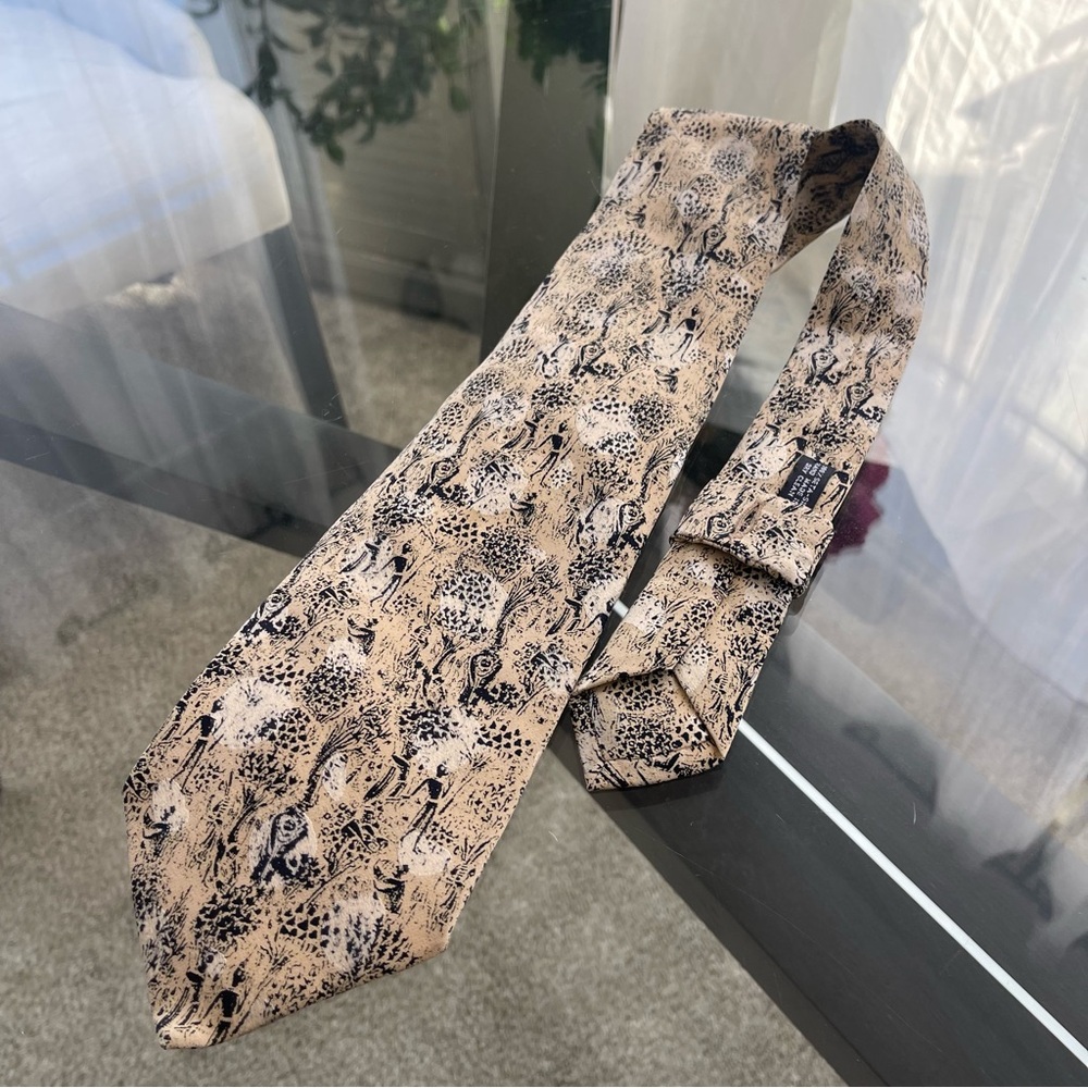Brioni Roma Mens Silk Tie Made In‎ Italy Ancient Roman People Pattern One Piece